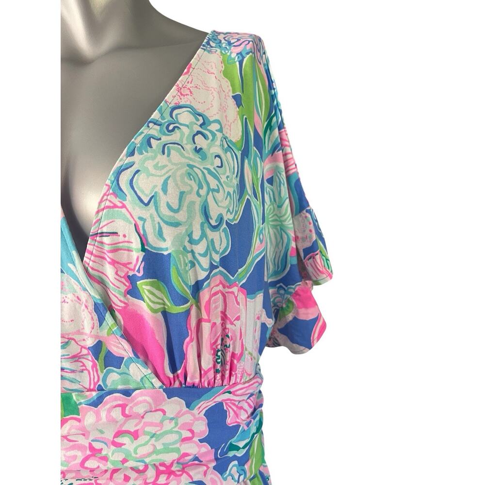 Lilly Pulitzer Jessi Midi Dress Peony For Your Thoughts XL Tiered Vibrant - Picture 5 of 12